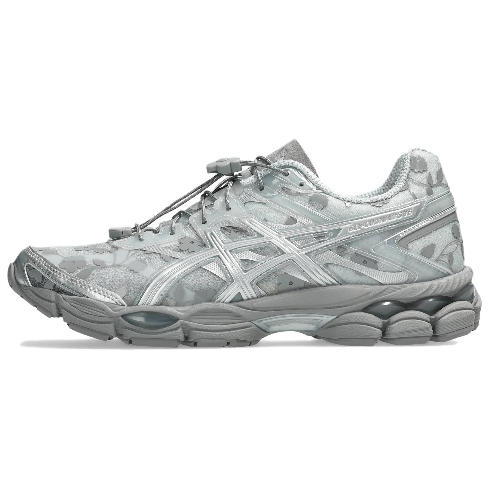 CECILIE BAHNSEN x ASICS Gel Cumulus 16 Mesh, Textile, Synthetic Leather Low top Running Shoes Women’s Gray Silver