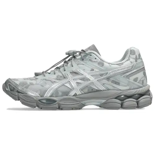 CECILIE BAHNSEN x ASICS Gel Cumulus 16 Mesh, Textile, Synthetic Leather Low top Running Shoes Women's Gray Silver