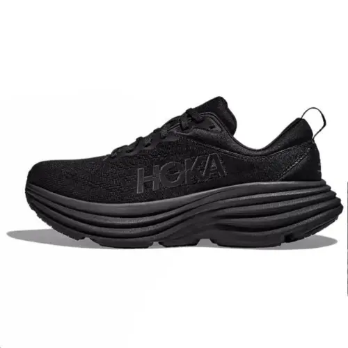 HOKA ONE ONE Bondi 8 comfortable casual non-slip breathable rebound low-top ultra-light foam midsole casual long-distance running shoes men's black