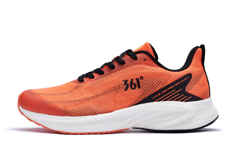 361° QU!KFOAM Mesh Cushioning Slip Resistant Abrasion Resistant Low top Running Shoes Men’s Vermilion Orange