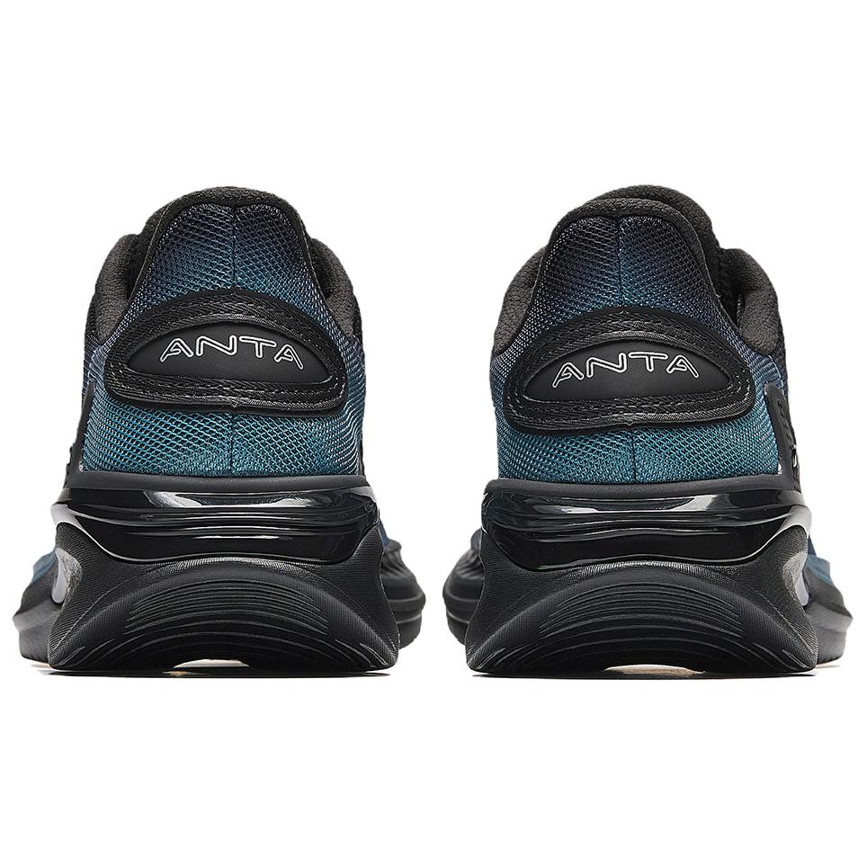 Anta City Abrasion Resistant Cushioning Lightweight Low top Sprint Running Shoes Men’s Black Blue Silver