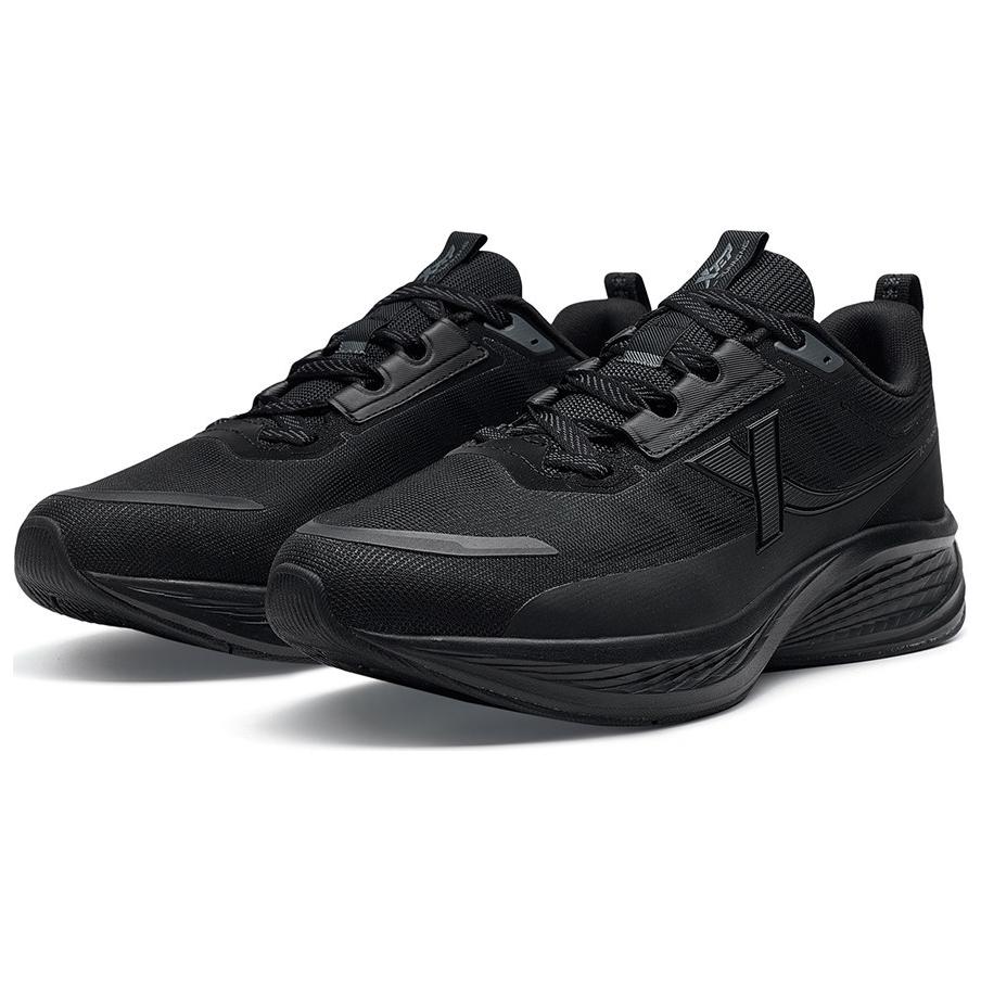 XTEP Cushioning Slip Resistant Low top Casual Running Shoes Men’s Black Gray