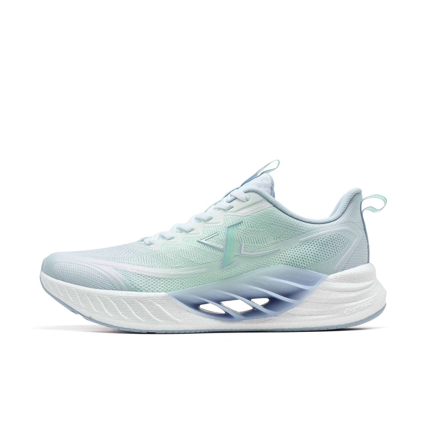 Xtep Hydrogen Wind 8.0 Trendy and Versatile Comfortable, Wear-Resistant, Breathable and Rebound Low-top Casual Training Sprint Running Shoes Women's Light Dusk Blue Yunfeng Blue