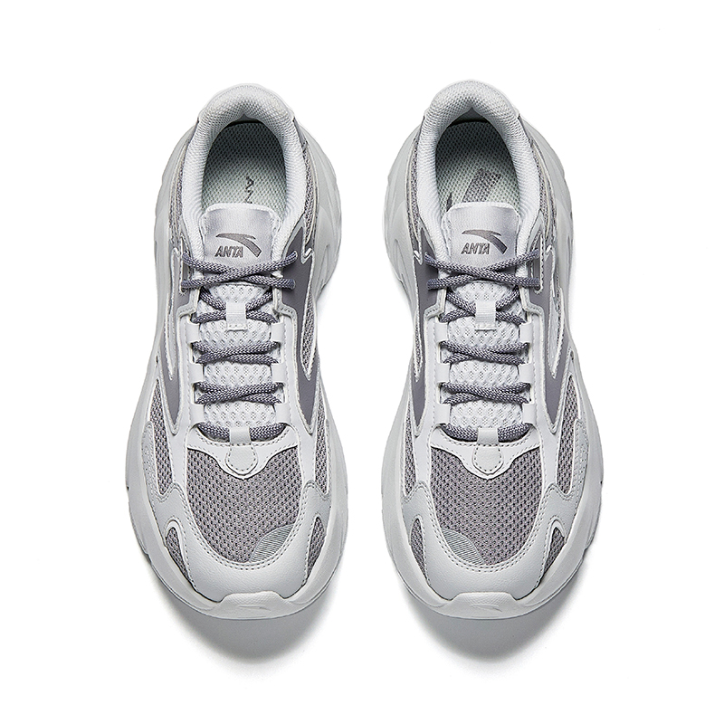 Anta Height Increasing Lightweight Breathable Height Increasing Lightweight Breathable Low top Running Shoes Men’s Gray