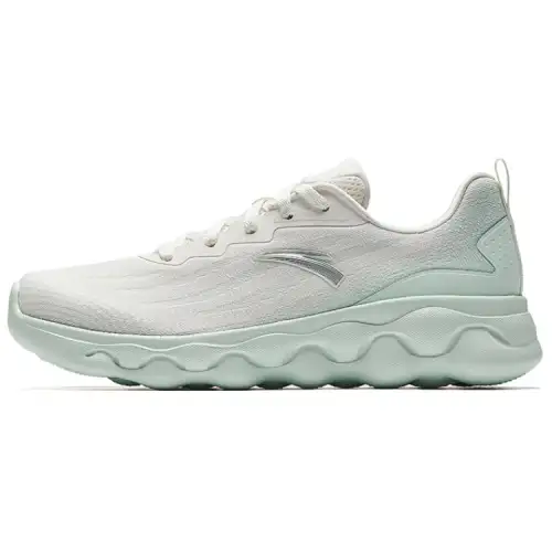 Anta Mianbomb 2 Cushioning Slip Resistant Abrasion Resistant Low top Sprint Running Shoes Women's White Green