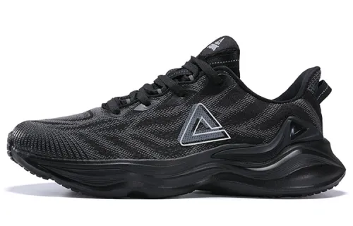 Peak Liuyun Shanxing Series Mesh Fabric Mesh Soft Sole Sports Shock Absorbing Anti-slip Wear-resistant Breathable Low Top Running Shoes Men's Black
