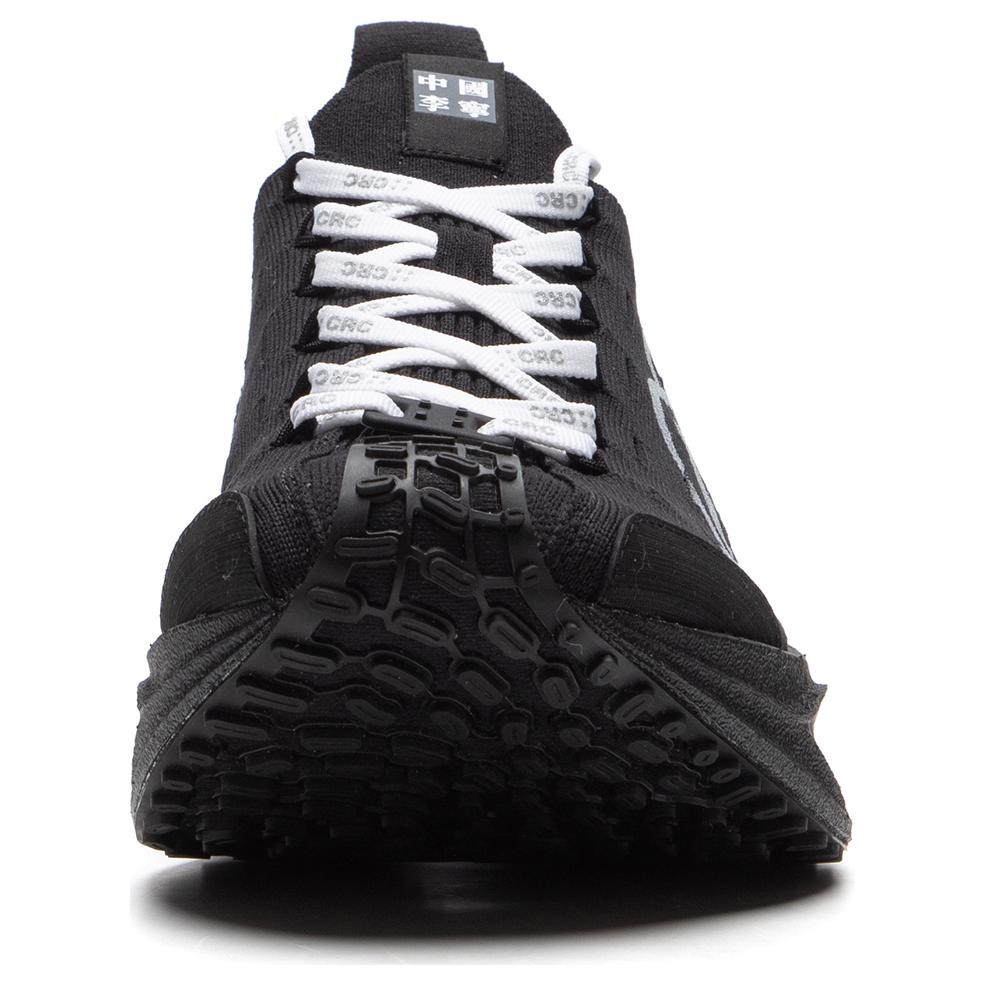 Li Ning Cushioning Slip Resistant Abrasion Resistant Low top Running Shoes Unisex Black