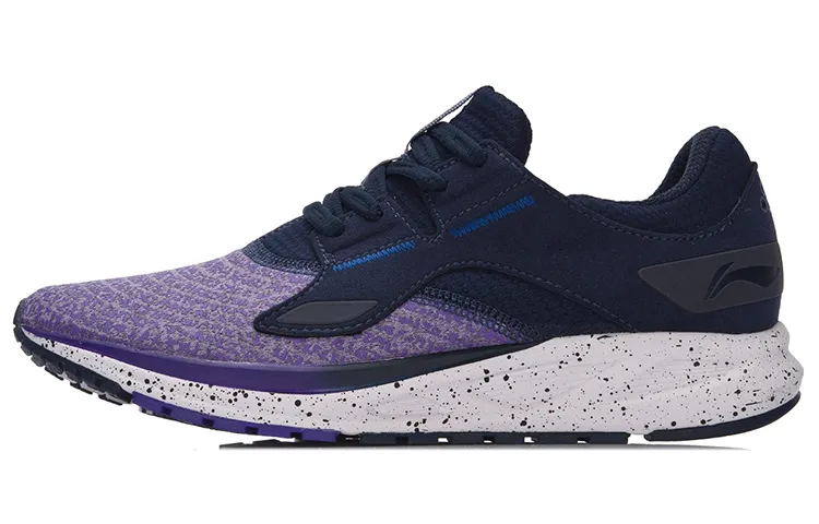 Li Ning Light Speed Lightweight Slip Resistant Low top Running Shoes Women's Blue Purple