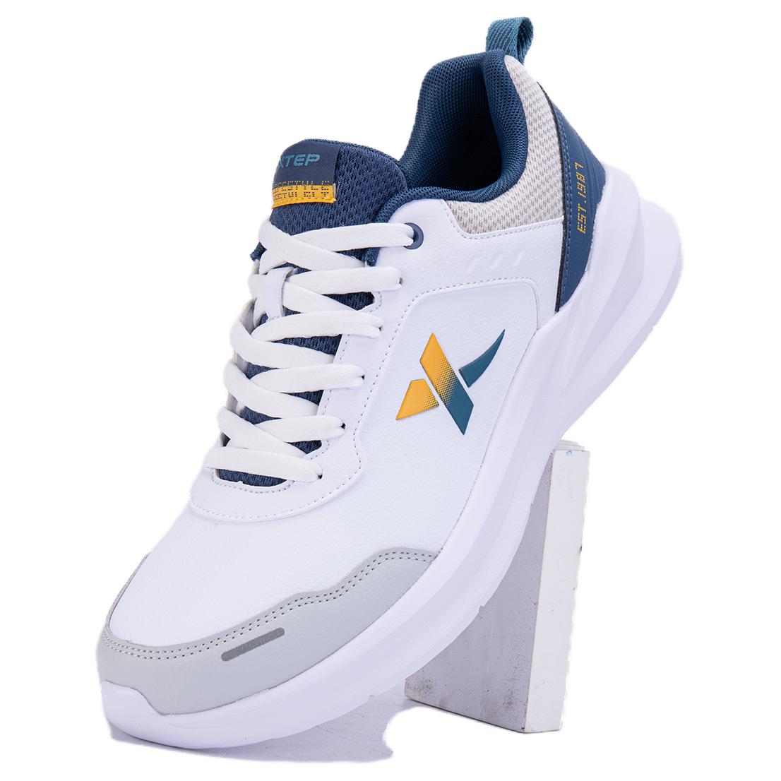 XTEP Breathable And Lightweight Low top Running Shoes Men’s White Blue Gray