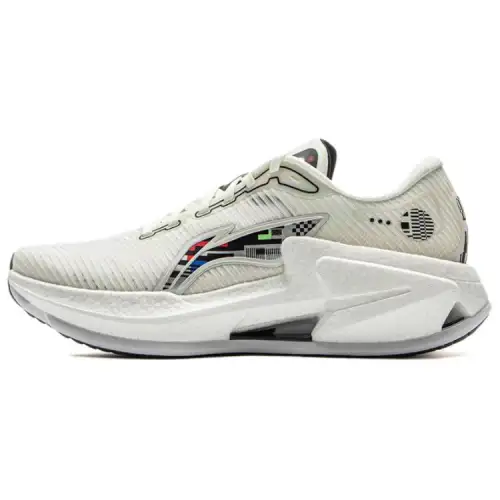 Li Ning Furious Rider 8 Cushioning Slip Resistant Abrasion Resistant Low top Casual Running Shoes Men's White Black