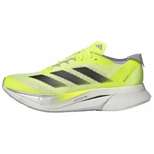 Adidas Adizero Boston 12 Lucid Lemon Core Black Silver Metallic