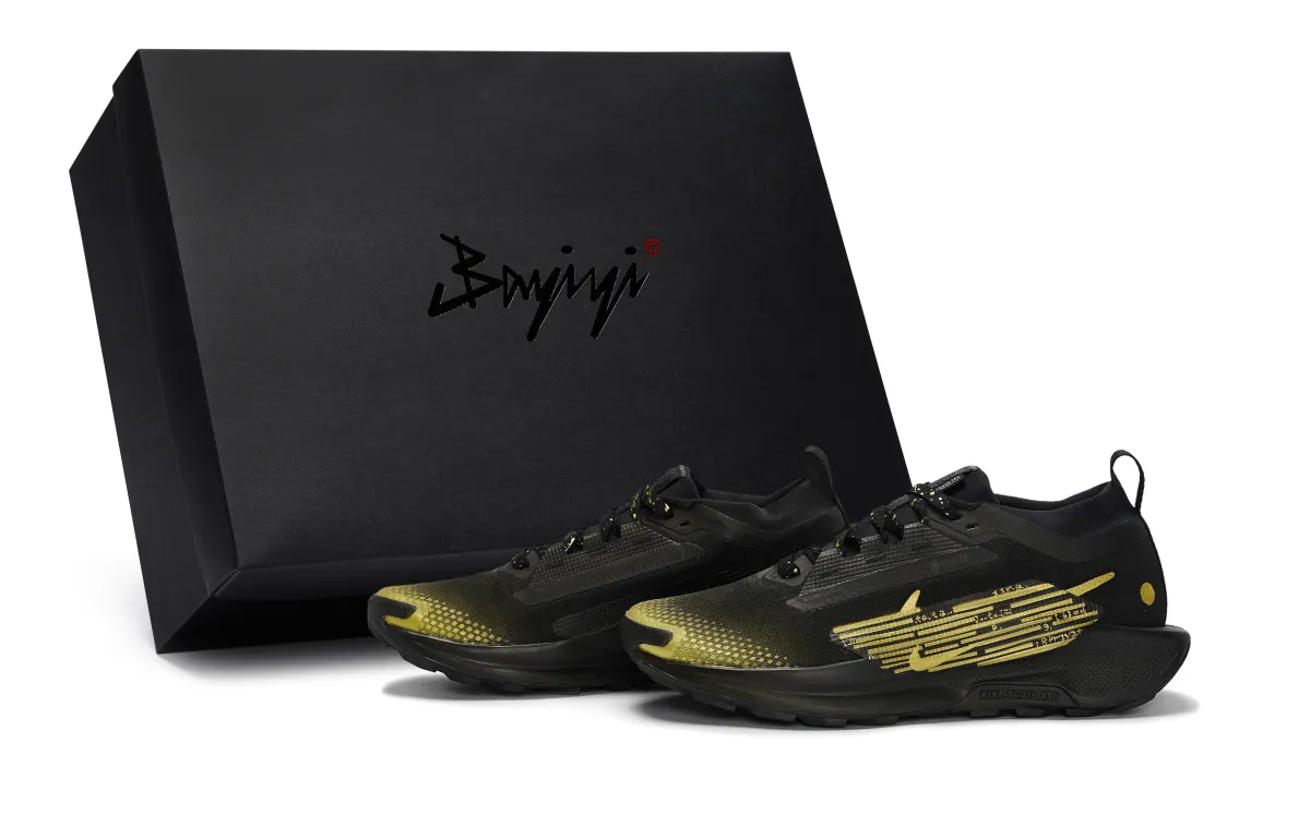 Nike Pegasus Trail 5 Abrasion Resistant Abrasion Resistant Low top Running Shoes Men's Black Gold