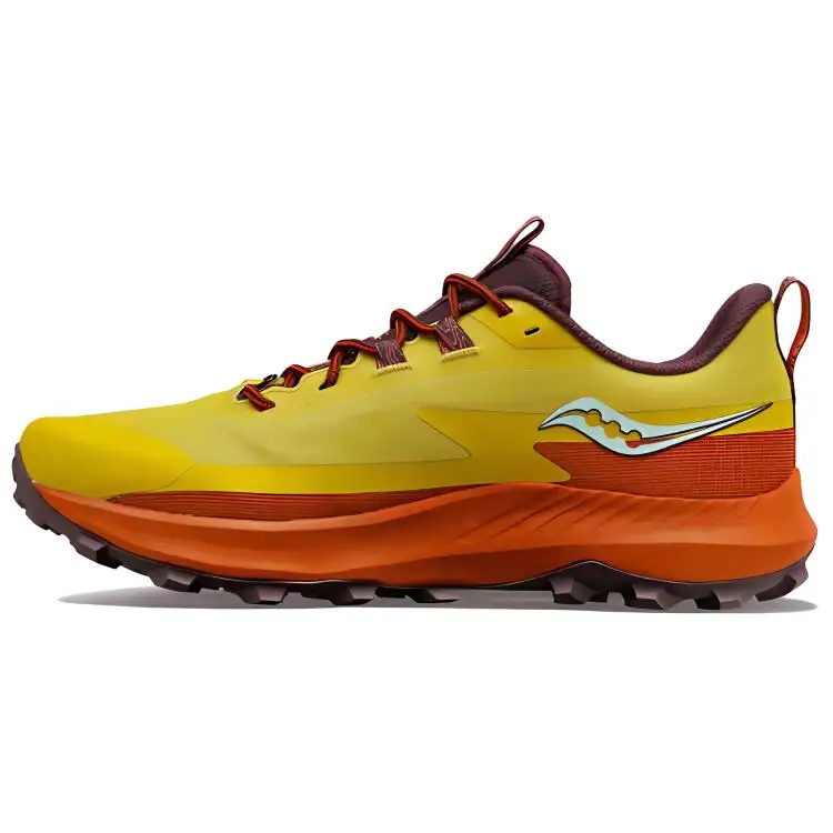 Saucony Peregrine 13 Falcon 13 Comfortable Slip Resistant Abrasion Resistant Low top Running Shoes Men's Yellow Orange