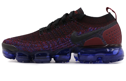 Nike VaporMax Flyknit 2 Comfortable Low-top Casual Running Shoes Women's Burgundy