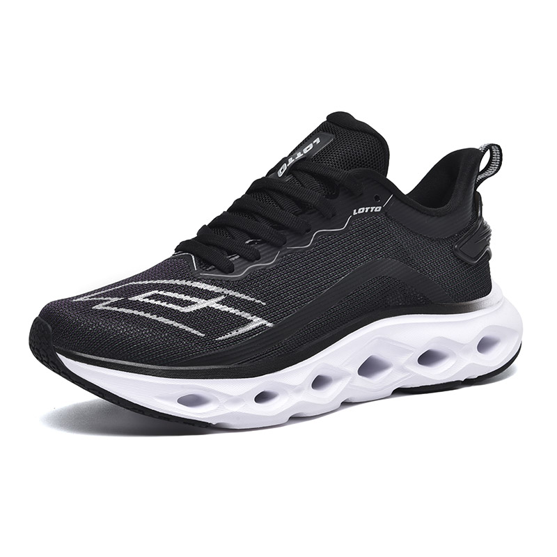LOTTO Comfortable Textile, TPU Cushioning Slip Resistant Breathable Low top Casual Running Shoes Women’s Black