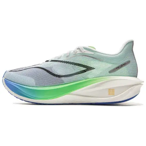 Li Ning Feidian 5 Challenger Low top Carbon Plate Casual Racing Running Shoes Men's Gray Green