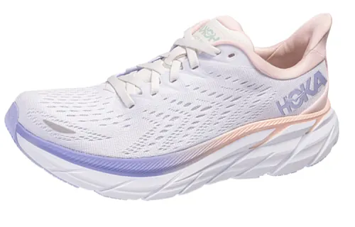 HOKA ONE ONE Clifton 8 mesh fabric shock-absorbing non-slip wear-resistant breathable and lightweight low-top long-distance running shoes women's purple
