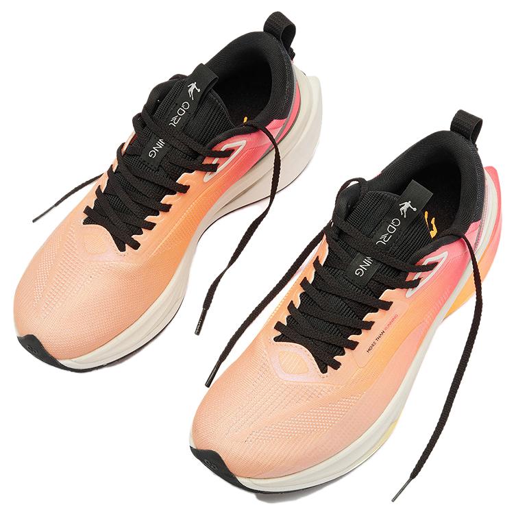 QIAODAN Comfortable And Trendy Cushioning Abrasion Resistant Breathable Low top Casual Running Shoes Men’s Orange
