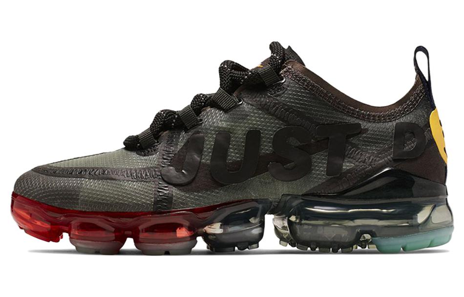 Nike VaporMax 2019 Four Eyes Smiley Fabric Low Top Casual Running Shoes Women's Black