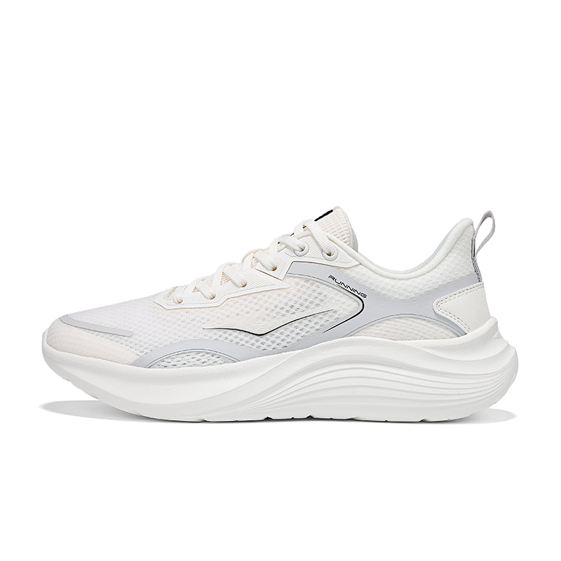 Erke Cushioning Breathable Lightweight Low top Casual Running Shoes Men’s Microcrystal White Mist Gray