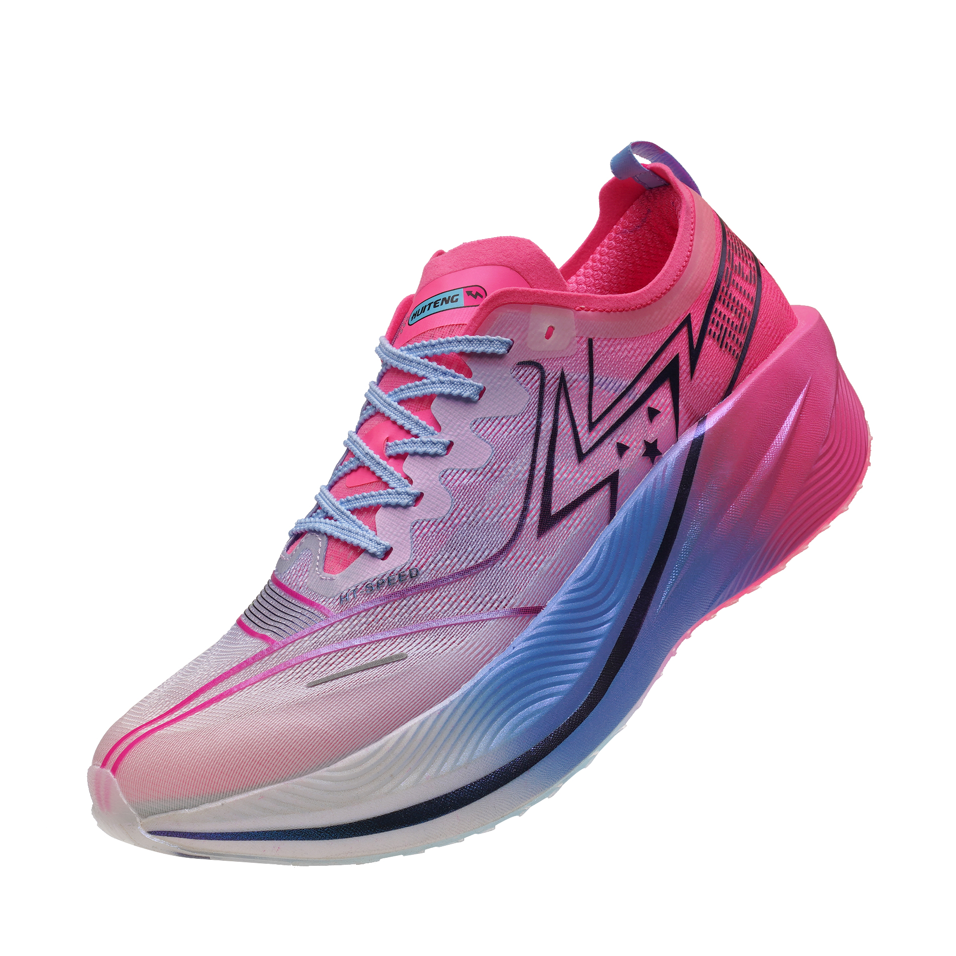 HUITENG Running Shoes Unisex Pink Wave