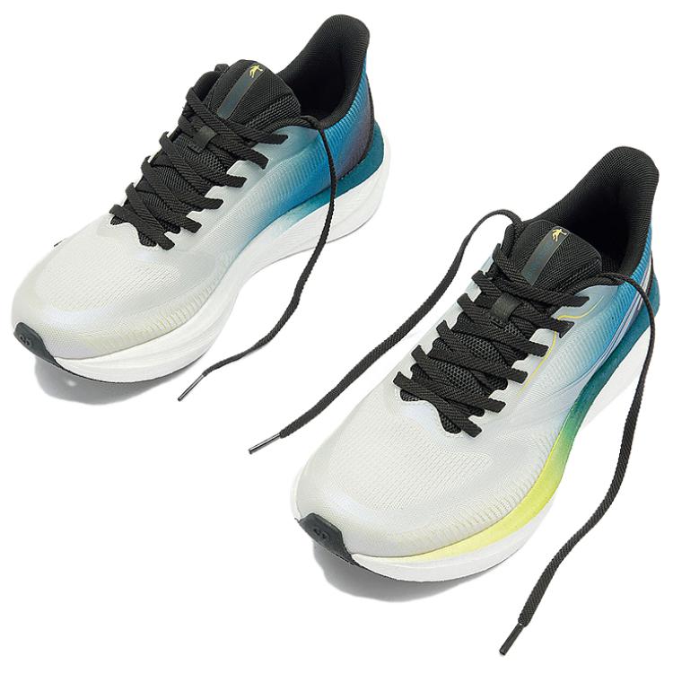 QIAODAN Cushioning Abrasion Resistant Rebound Low top Casual Sprint Running Shoes Men’s Gray Blue