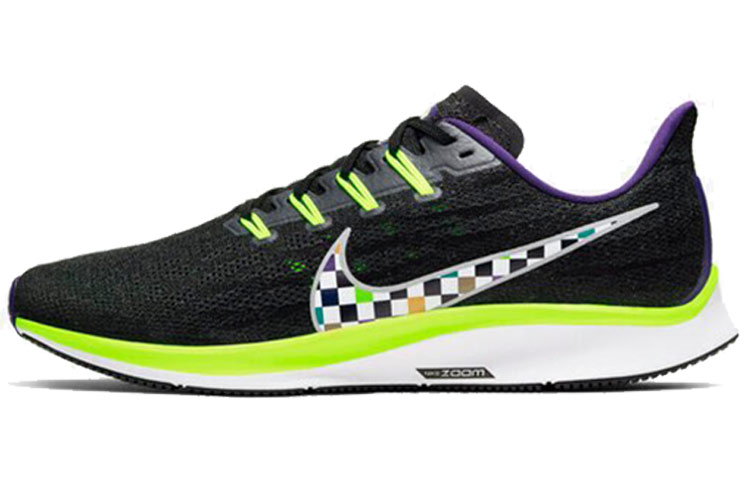 Мужские кроссовки Nike Pegasus 36 (черно-зеленые)