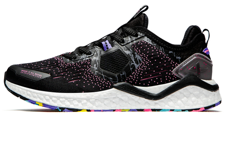 XTEP Dynamic Foam X2 Fabric Cushioning Abrasion Resistant Breathable Low top Running Shoes Women’s Black Red