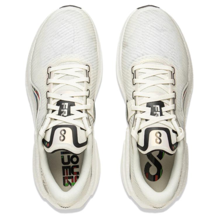 Li Ning Furious Rider 8 Cushioning Slip Resistant Abrasion Resistant Low top Casual Running Shoes Men’s White Black
