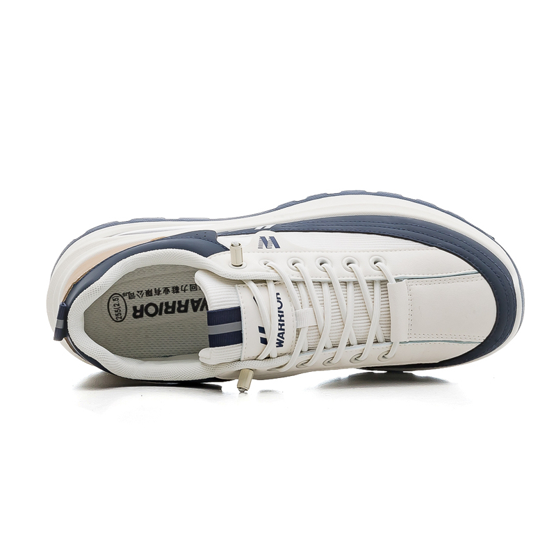 Warrior Fashion Trend Slip Resistant Height Increasing Low top Running Shoes Men’s Beige Blue Khaki