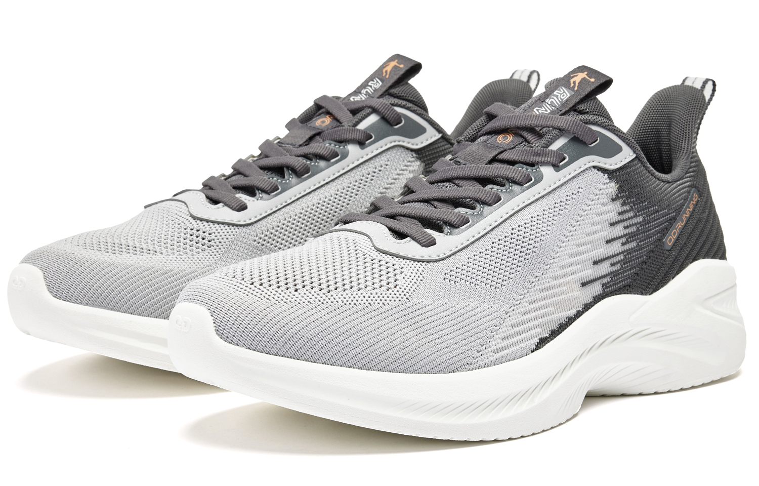 QIAODAN Cushioning Abrasion Resistant Cushioning, Wear Resistant Low top Running Shoes Men’s Gray