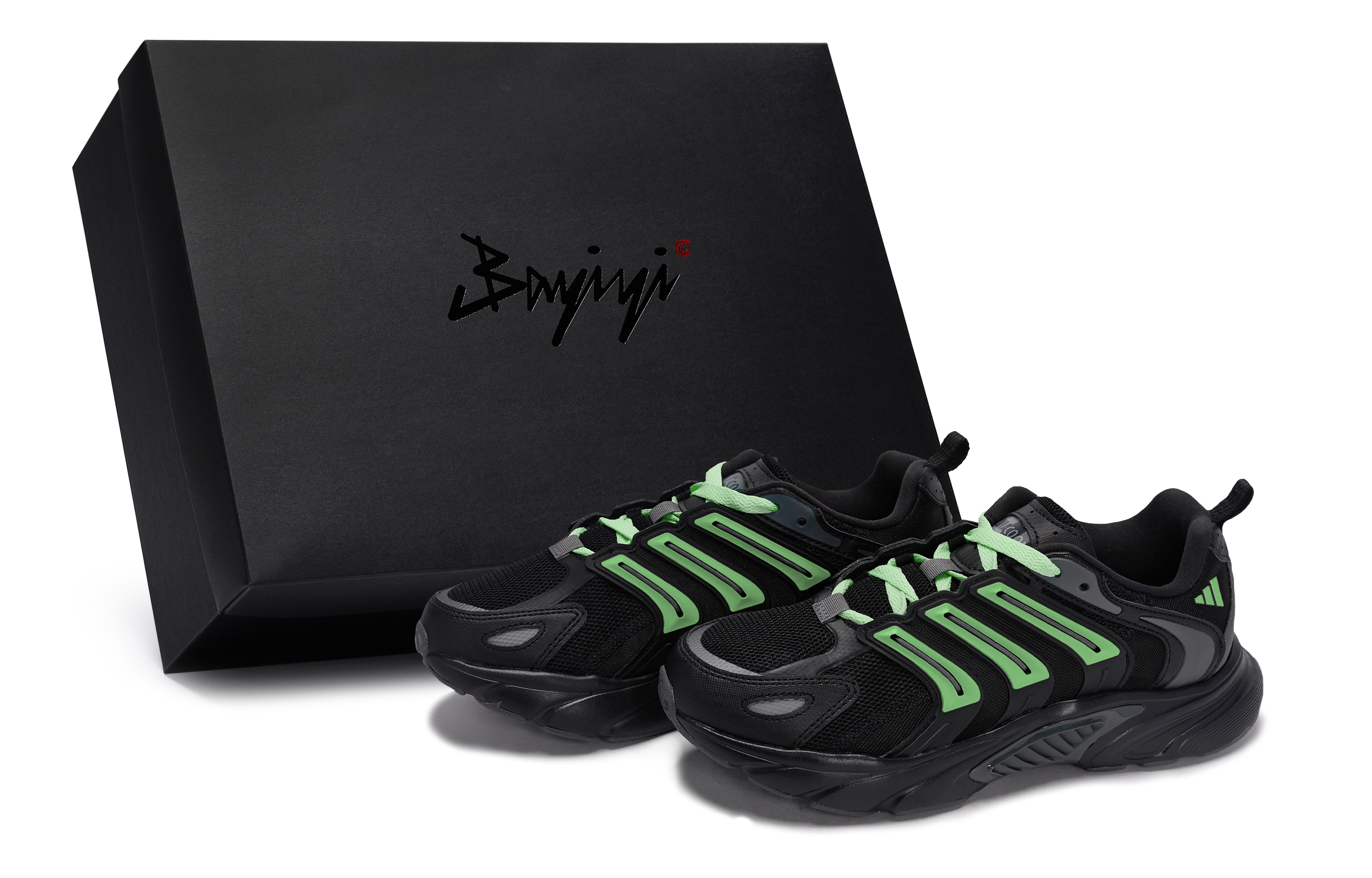 Adidas CLIMACOOL BOUNCE Slip Resistant Abrasion Resistant Low top Running Shoes Unisex Black Green