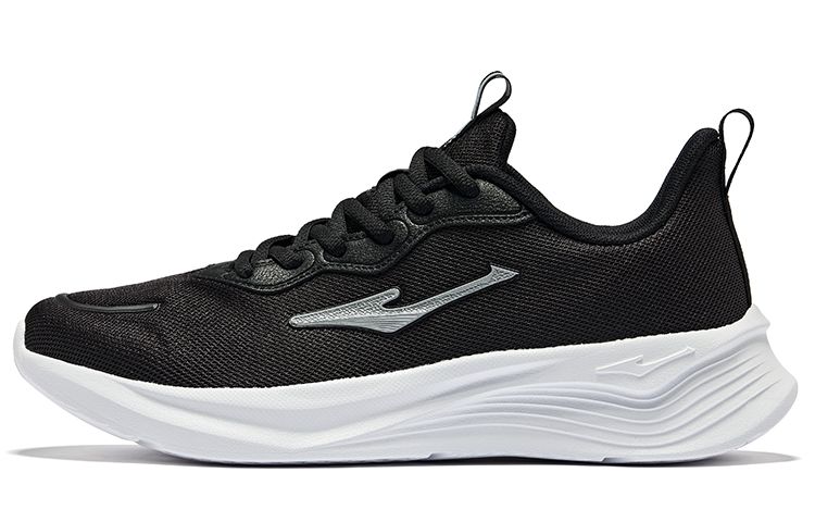 Erke Comfortable And Breathable Cushioning, Wear Resistant Low top Running Shoes Men’s Jet Black Recycling Gray