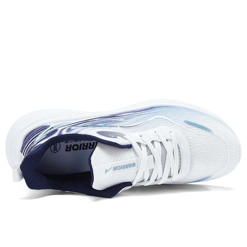Warrior Cushioning Slip Resistant Running Shoes Men’s White Navy Blue