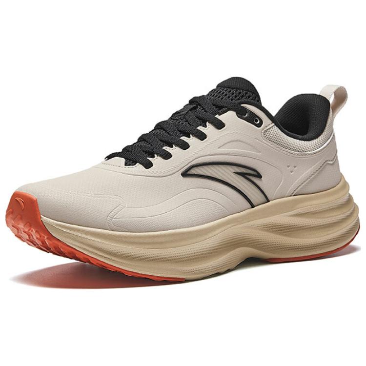 Anta Light Cloud Comfortable And Trendy Fabric Non slip Lightweight Low top Running Shoes Men’s White Black