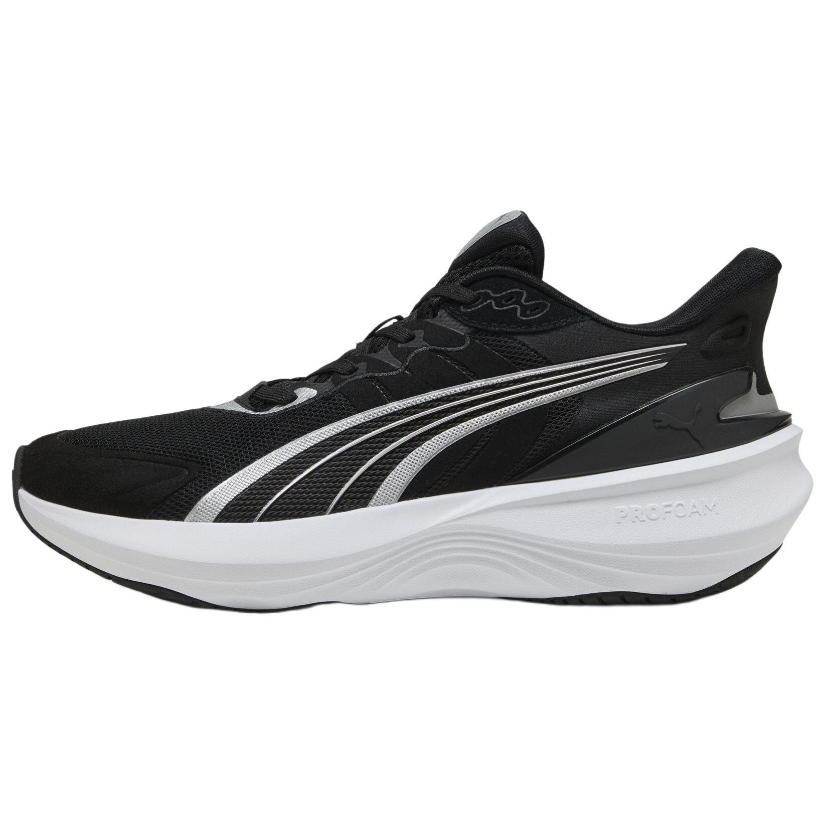 PUMA Pulse Pro Slip Resistant Abrasion Resistant Low top Running Shoes Unisex Black White