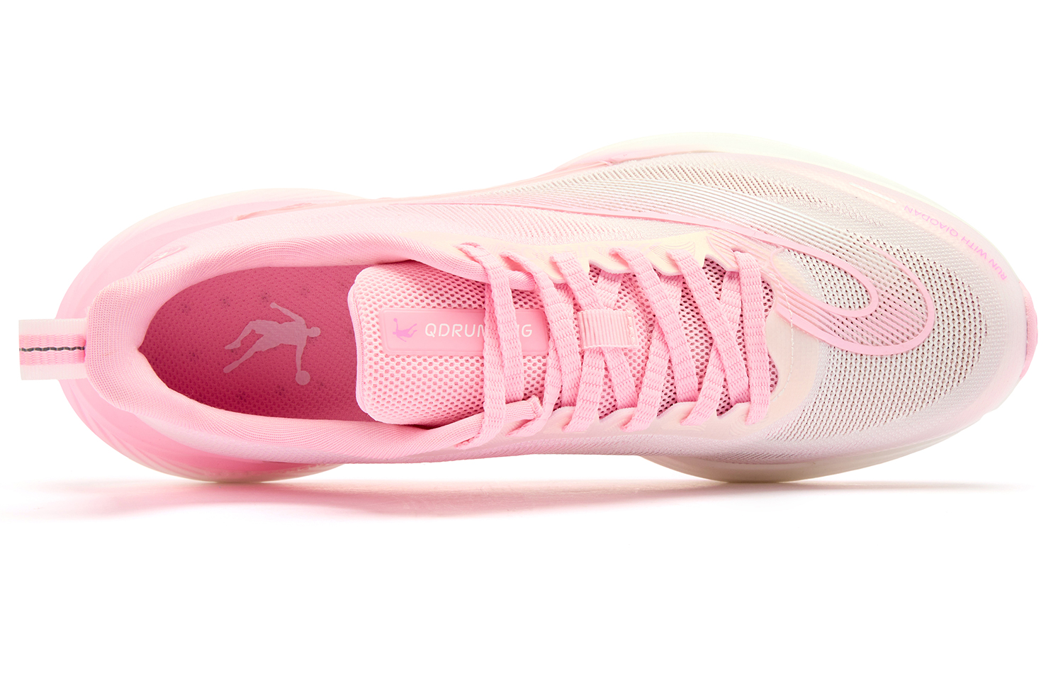 QIAODAN Flying Shadow TEAM3.0 Low top Q KUNGFU PRO Technology Training Running Shoes Men’s White Pink