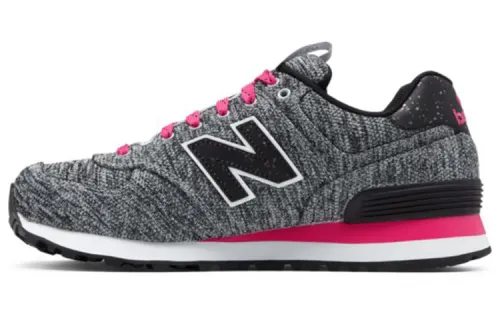 New Balance NB 574 Running Shoes Women's Low Top Black/Silver/Pink/White