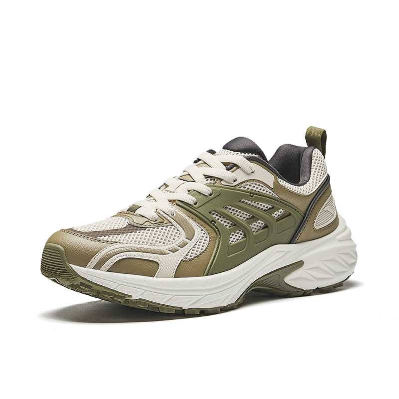 Anta Lightweight Low top Casual Running Shoes Men’s Mud Gray Dried Wood Color