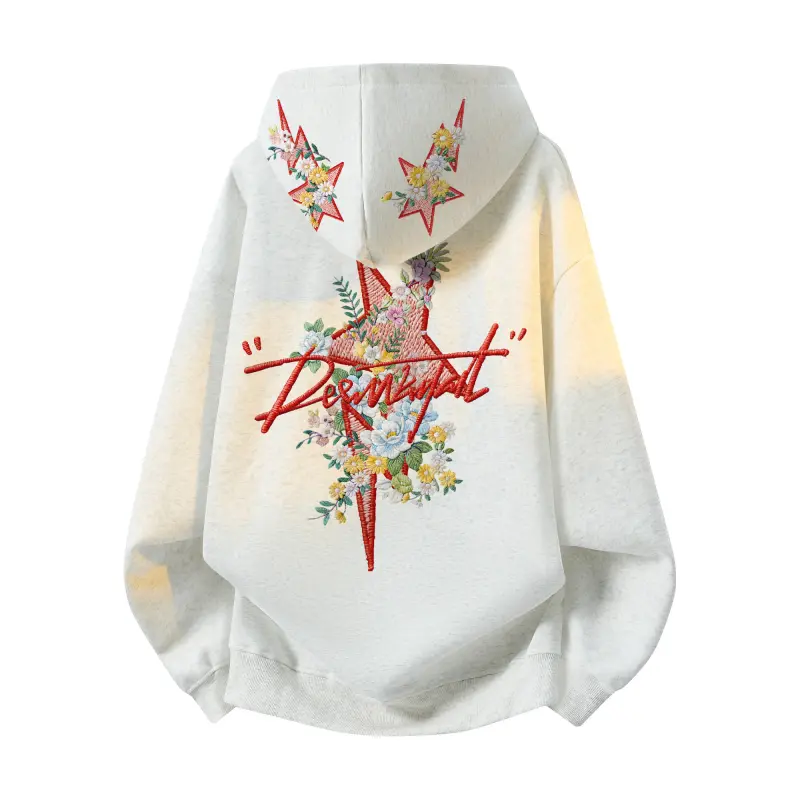 DEERWAY Retro atmospheric comfortable sports suit, hoody for men and women, American style, with embroidery, print, with your logo imprint, loose fit