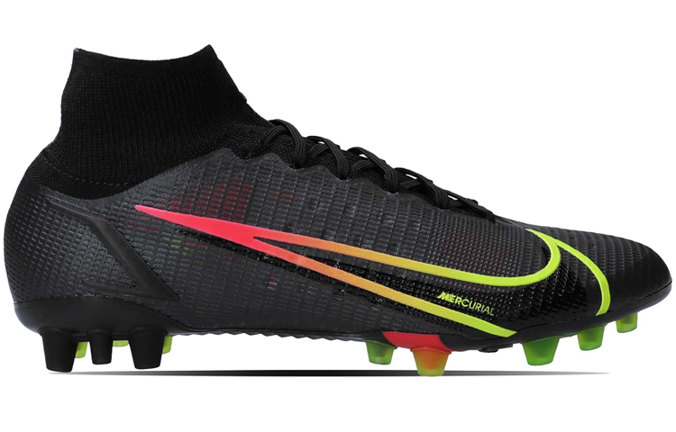Мужские бутсы Nike Mercurial Superfly 8 Elite AG (черно-оранжево-красные) — 黑颜色 — фото 2