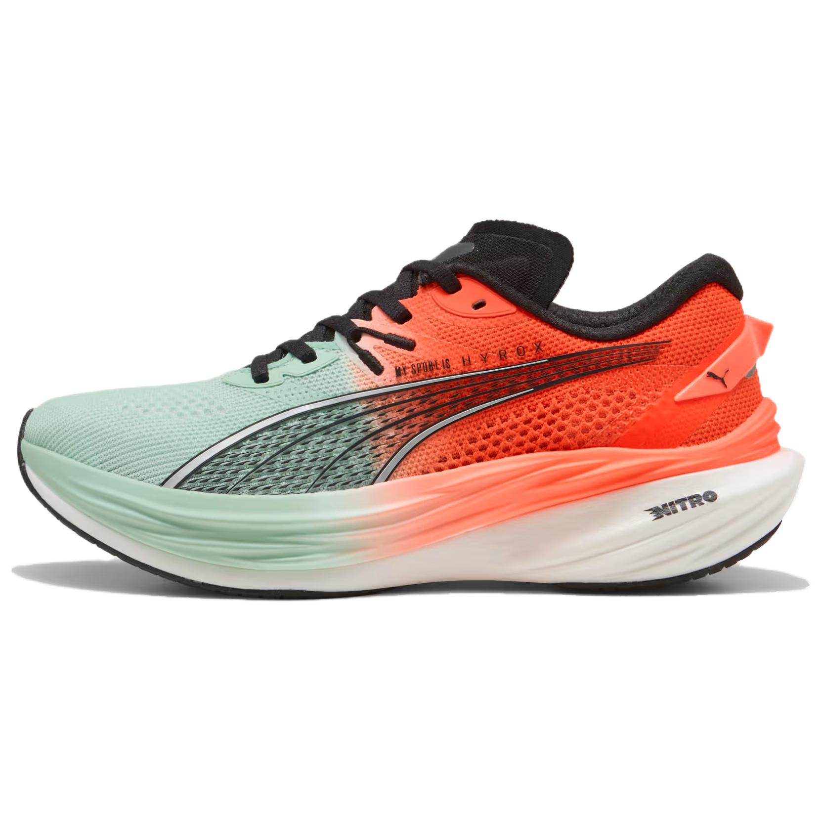 HYROX x PUMA Deviate NITRO 3 Comfortable And Lightweight Abrasion Resistant Low top Running Shoes Women’s Red Green