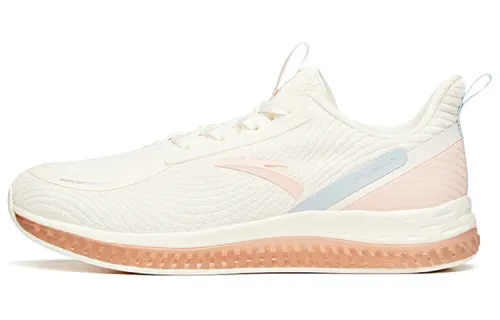 ANTA Running Shoes Women's Low Top Ivory White/Baby Pink/University Red