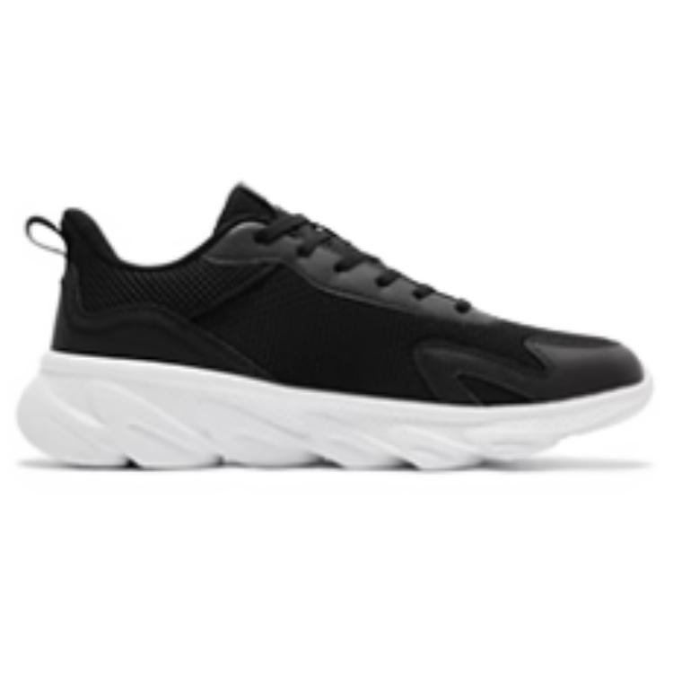 361° Mesh, Synthetic Leather Slip Resistant, Breathable, Lightweight Low top Casual Running Shoes Men’s Black White