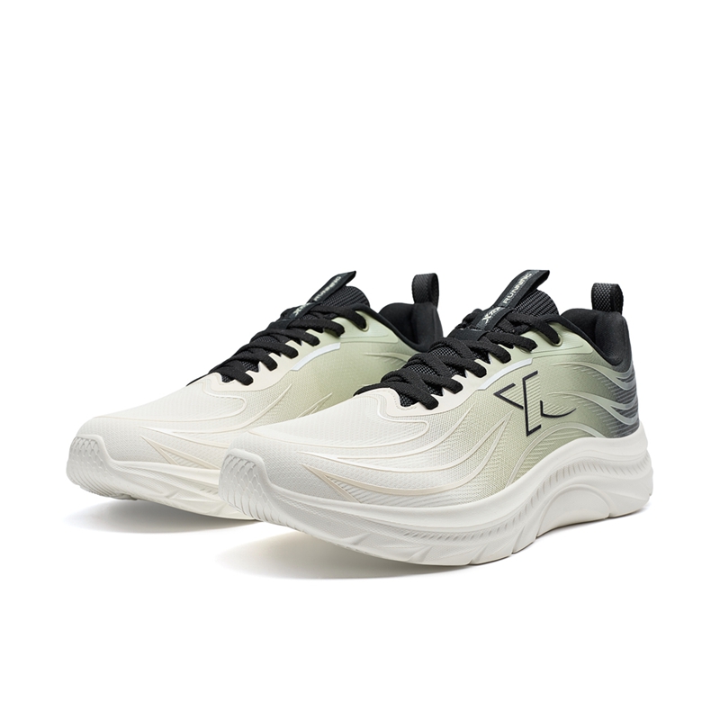 XTEP Abrasion Resistant Slip Resistant Abrasion Resistant Slip Resistant Low top Casual Running Shoes Men’s White Green