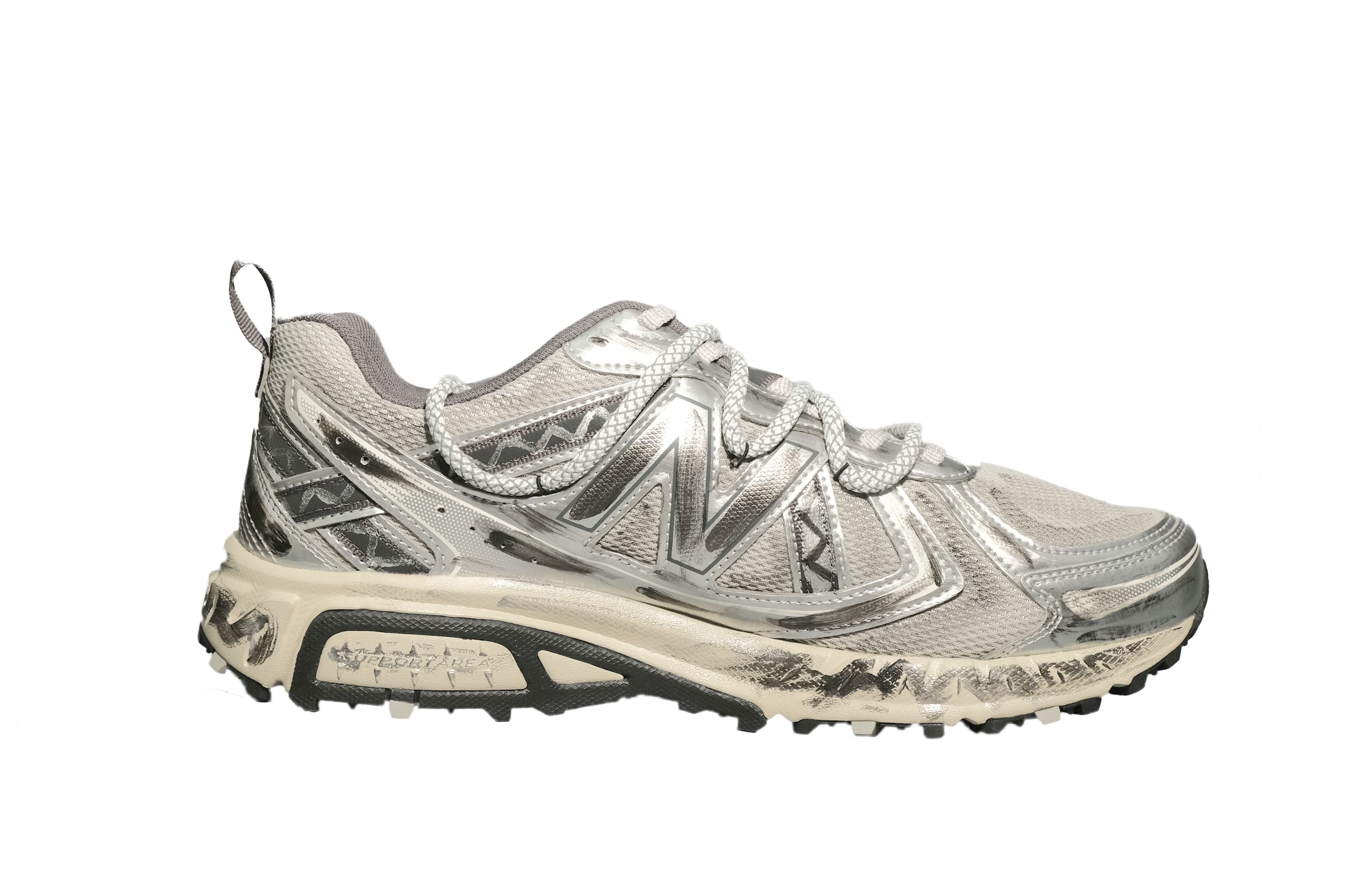 New Balance NB 410 V5 Abrasion Resistant Low top Running Shoes Unisex Silver Black