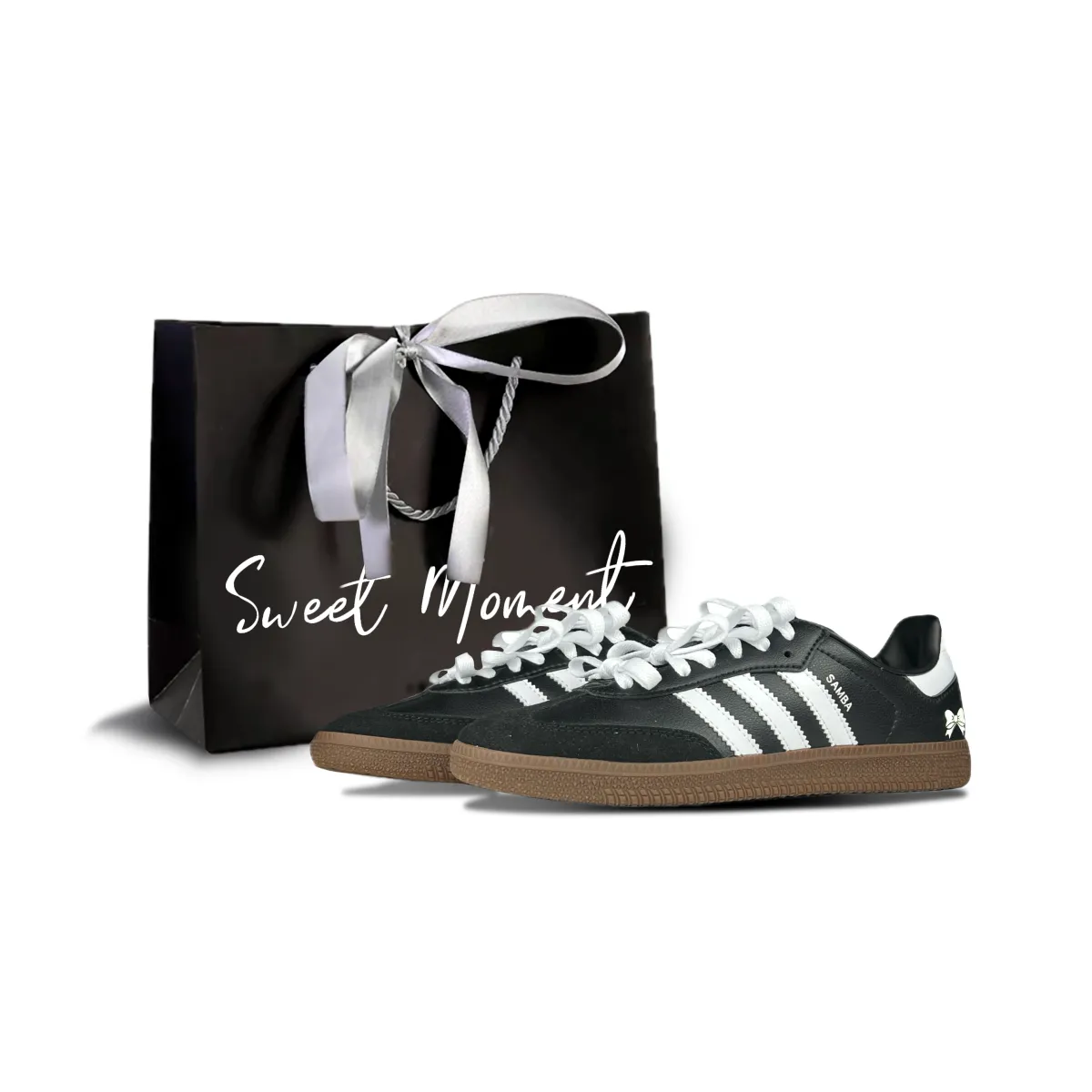 Adidas Originals SAMBA OG German Army Trainers Unisex Low Top Black White