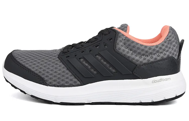 Adidas Galaxy 3 Fabric Abrasion Resistant Abrasion Resistant Low top Marathon Running Shoes Women's Gray Orange