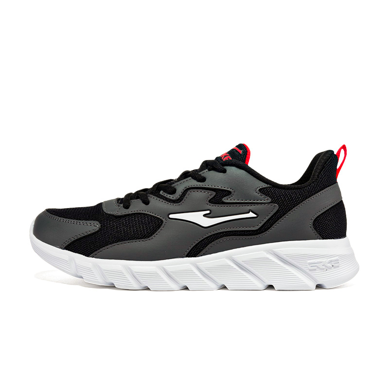 Erke Abrasion Resistant, Lightweight, And Breathable Low top Casual Running Shoes Men’s Black Gray