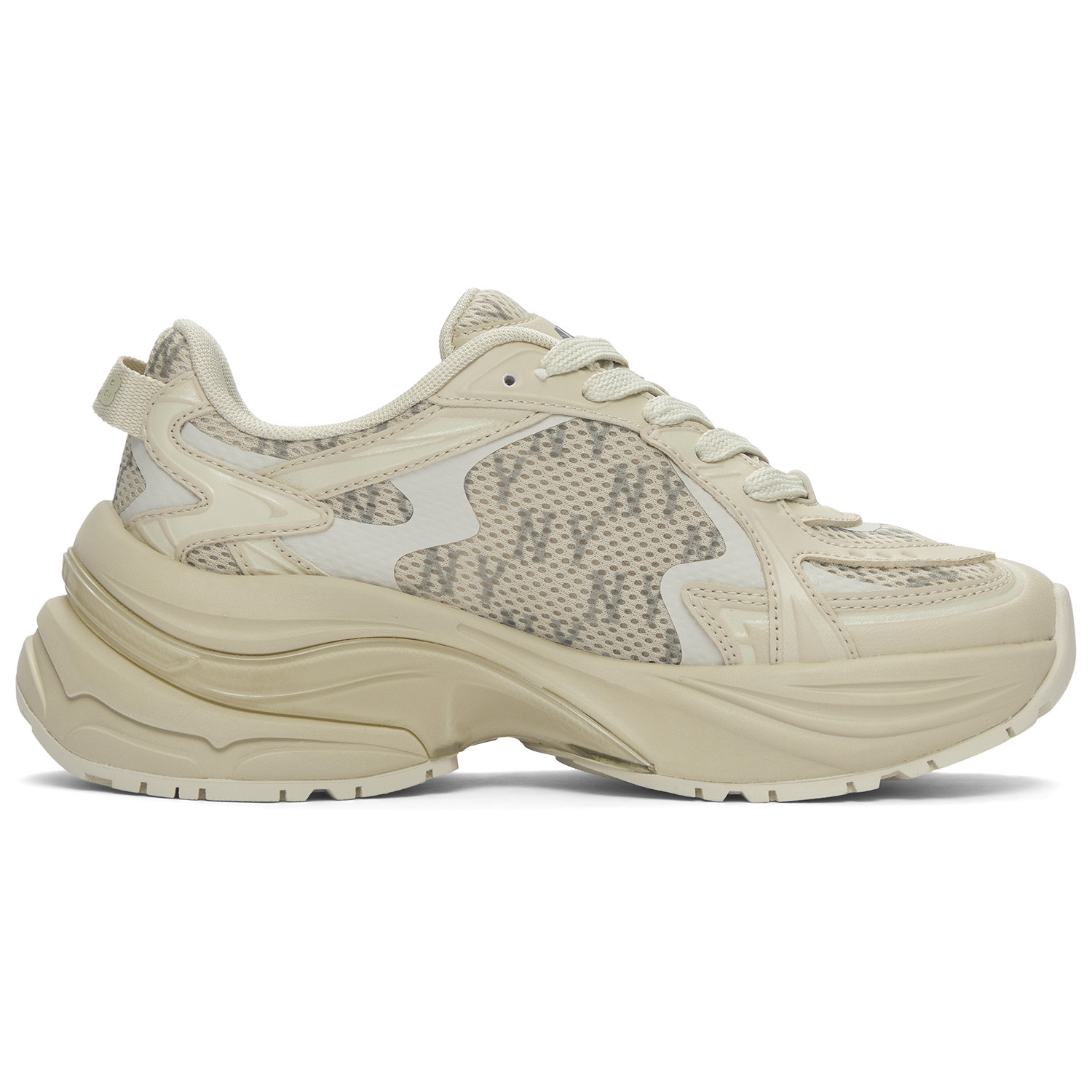 MLB New York Yankees Synthetic Leather Low top Casual Running Shoes Unisex Beige